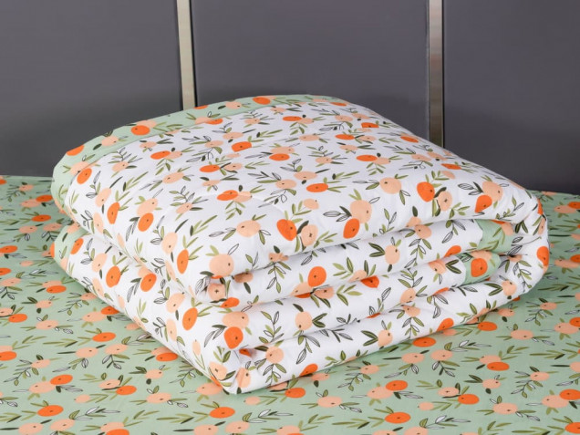 Комплект постельного белья с одеялом OB114 Viva-Home Textile сатин