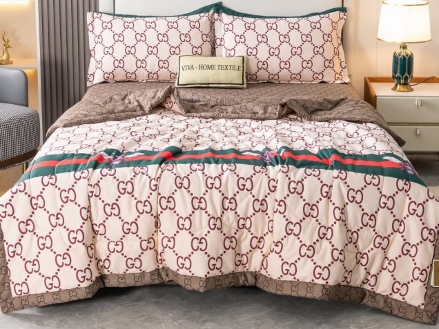 Комплект постельного белья с одеялом OB097 Viva-Home Textile сатин