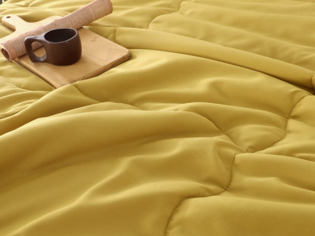 Однотонное постельное белье с одеялом FB009 Viva-Home Textile сатин