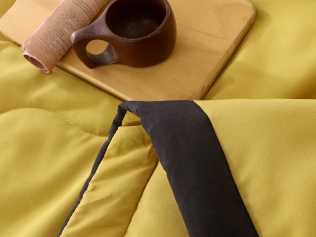 Однотонное постельное белье с одеялом FB009 Viva-Home Textile сатин