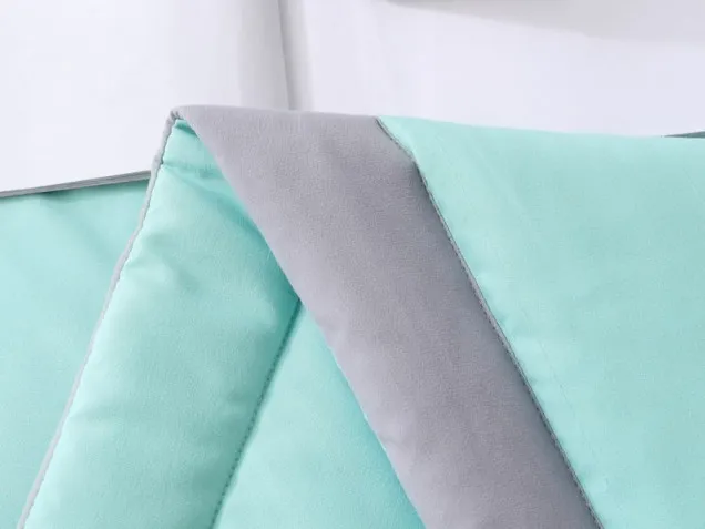 Однотонное постельное белье с одеялом FB015 Viva-Home Textile сатин