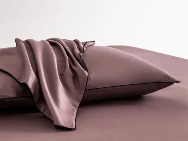 Постельное белье однотонное на резинке OCER007 сатин Элитный Viva-Home Textile