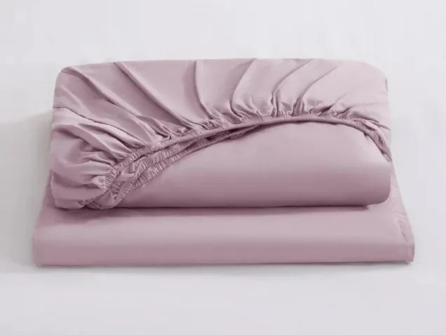 Постельное белье однотонное на резинке OCER008 сатин Элитный Viva-Home Textile