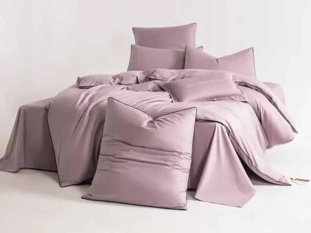 Постельное белье однотонное на резинке OCER008 сатин Элитный Viva-Home Textile