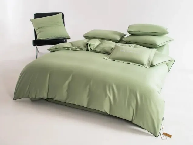 Постельное белье однотонное на резинке OCER012 сатин Элитный Viva-Home Textile