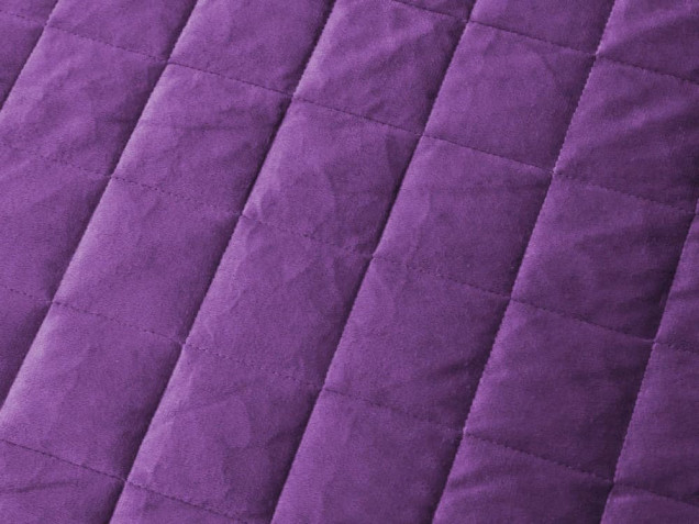 Велюровое покрывало в клетку стеганое OVL021 Viva-Home Textile