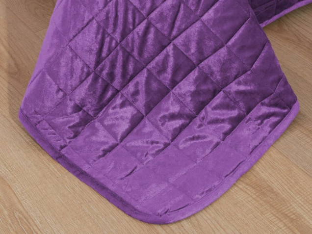 Велюровое покрывало в клетку стеганое OVL021 Viva-Home Textile