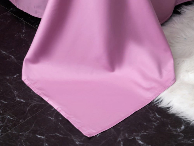 Постельное белье однотонное с кантом на резинке OCPKR021 сатин премиум Viva-Home Textile