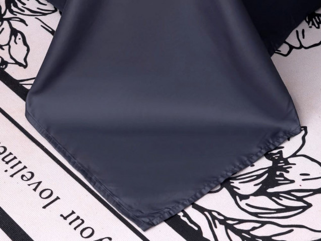 Постельное белье однотонное с кантом на резинке OCPKR023 сатин премиум Viva-Home Textile
