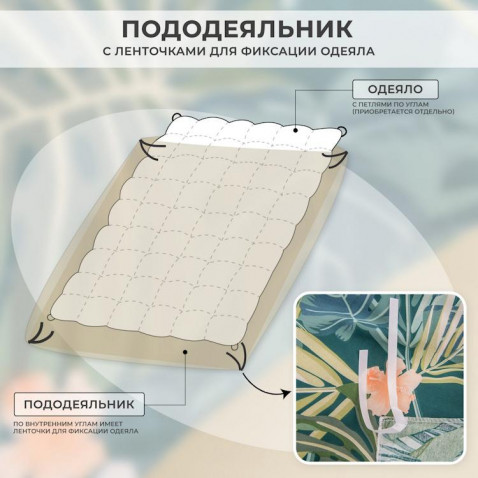 Постельное белье на резинке AR372 сатин-люкс Viva-Home Textile