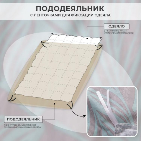 Постельное белье С 608 из сатина Viva-Home Textile