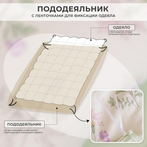 Постельное белье С 611 из сатина Viva-Home Textile