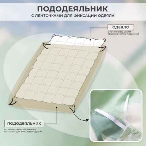 Постельное белье С 613 из сатина Viva-Home Textile