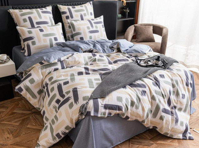 Постельное белье С 622 из сатина Viva-Home Textile