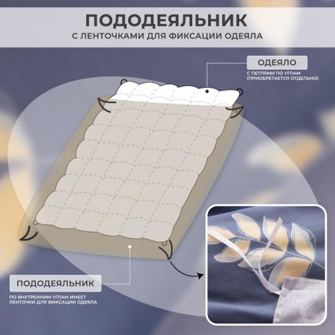 Постельное белье С 644 из сатина Viva-Home Textile