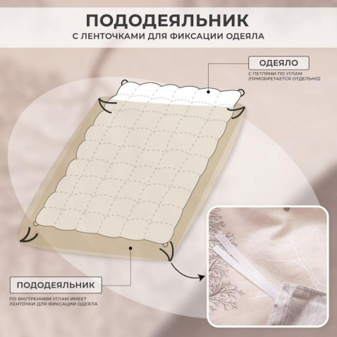 Постельное белье С 645 из сатина Viva-Home Textile