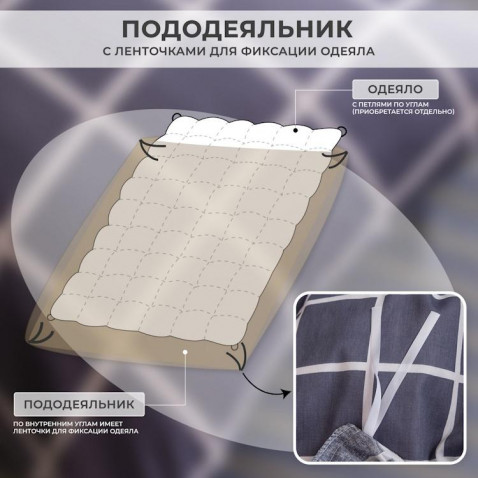 Постельное белье С 652 из сатина Viva-Home Textile