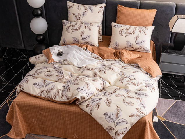 Постельное белье на резинке AR370 сатин-люкс Viva-Home Textile