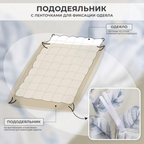 Постельное белье на резинке AR367 сатин-люкс Viva-Home Textile