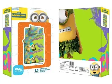 Детское постельное белье "Диско" Minions бязь 3д