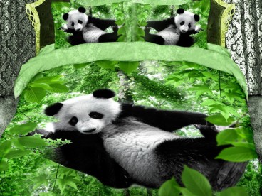 Постельное белье Панда в лесу Волшебные сны  мако-сатин