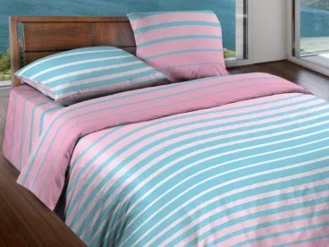 Постельное белье Stripe Pink Wenge Motion бязь